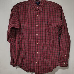 Ralph Lauren Red and Black Plaid Button Down Shirt